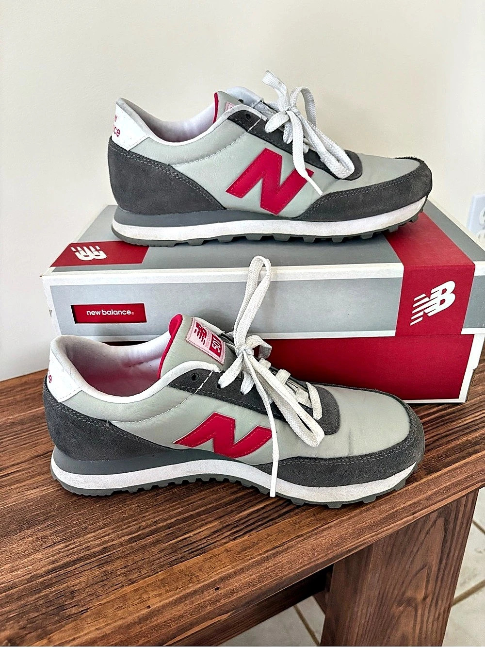 New Balance 501 Grey Pink Sneakers US 7.5